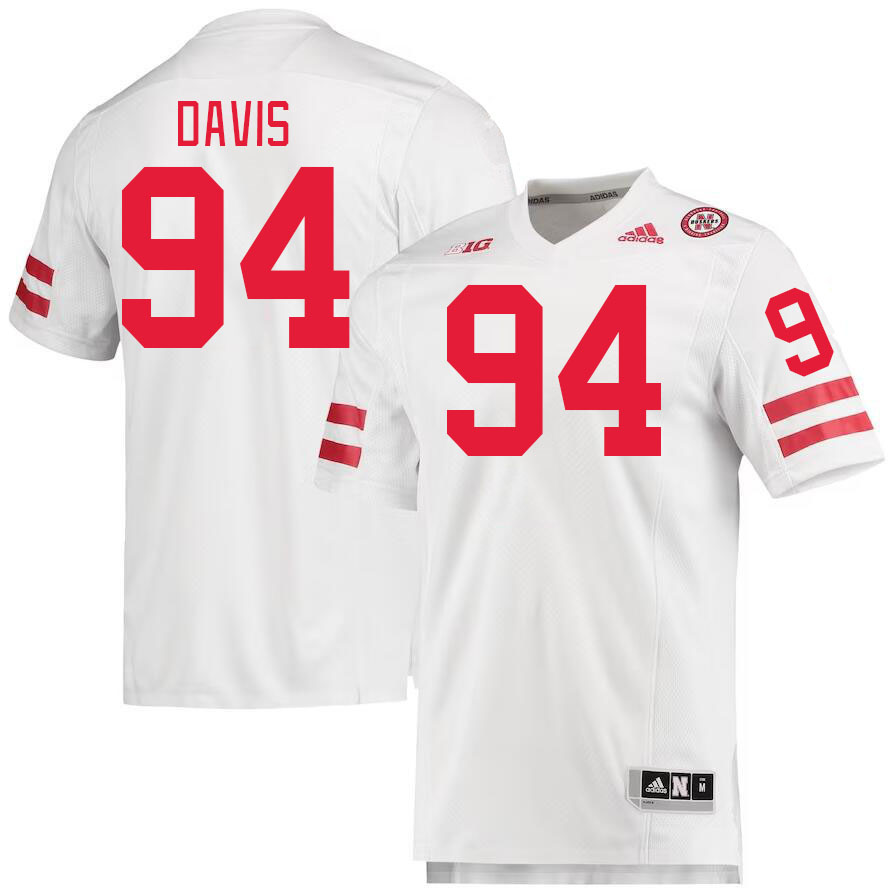 #94 Khalil Davis Nebraska Cornhuskers Jerseys Football Stitched-White
